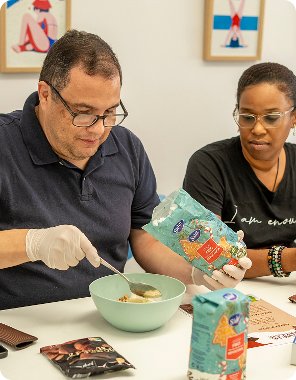 International students learning Portuguese culture through cooking at Lusa Language School